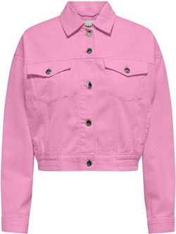 Cazadora tejana corta con goma Only Begonia Pink
