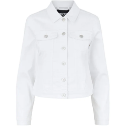 Cazadora tejana de aspecto desgastada Pieces Bright White