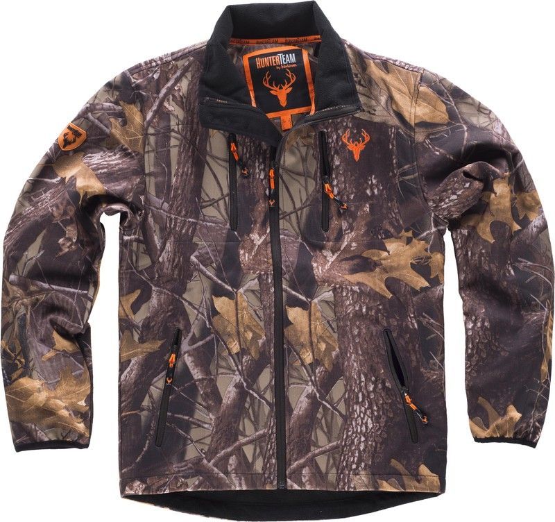 Cazadora workshell con estampado Camuflaje Bosque Marrón