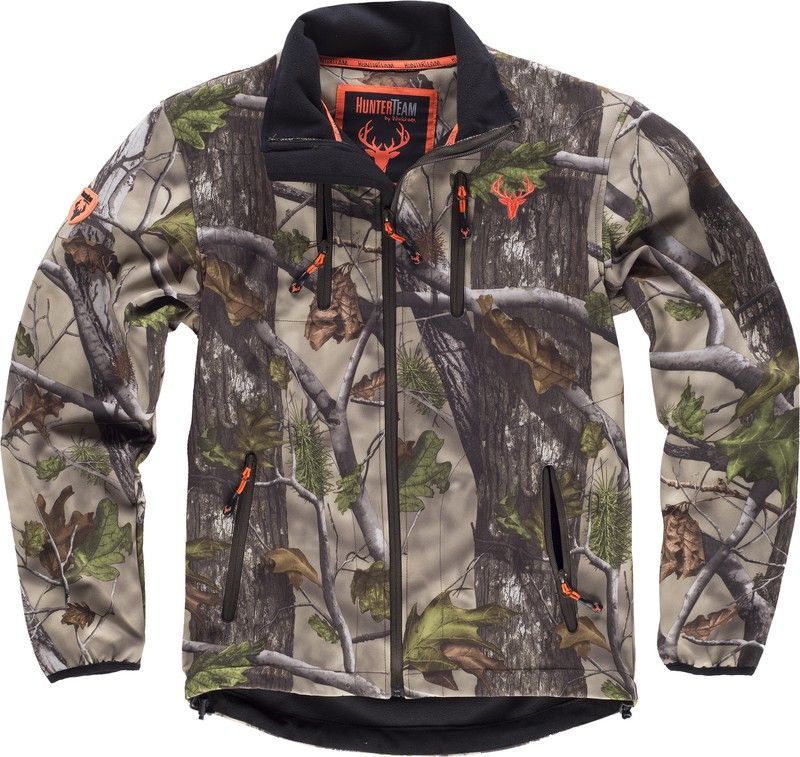 Cazadora workshell con estampado Camuflaje Bosque Verde