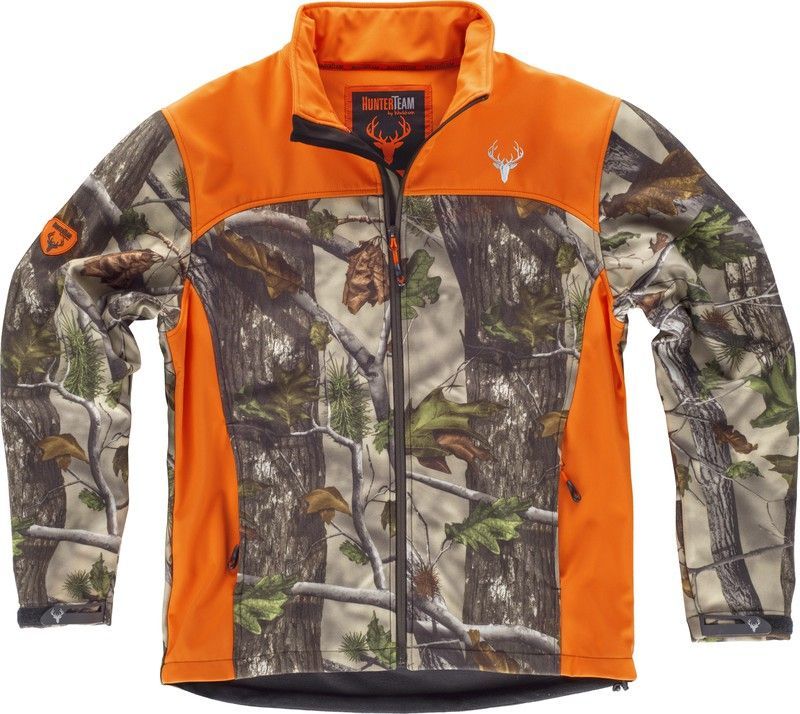 Cazadora workshell con estampado Verde Naranja