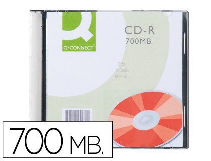 Cd-R Q-Connect Capacidad 700Mb Duracion 80Min Velocidad 52X Caja Slim