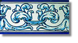 Cenefa 10x20 cm Renacimiento Ceramica Lantiga
