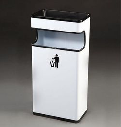 Cenicero papelera rectangular pintada