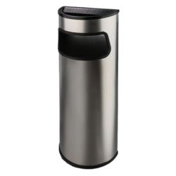 Cenicero Papelera Semicircular en Acero inoxidable