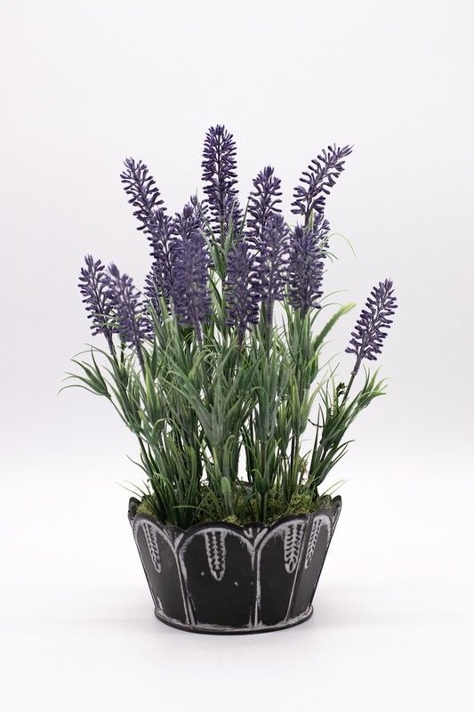 Centro de flores de lavanda artificial