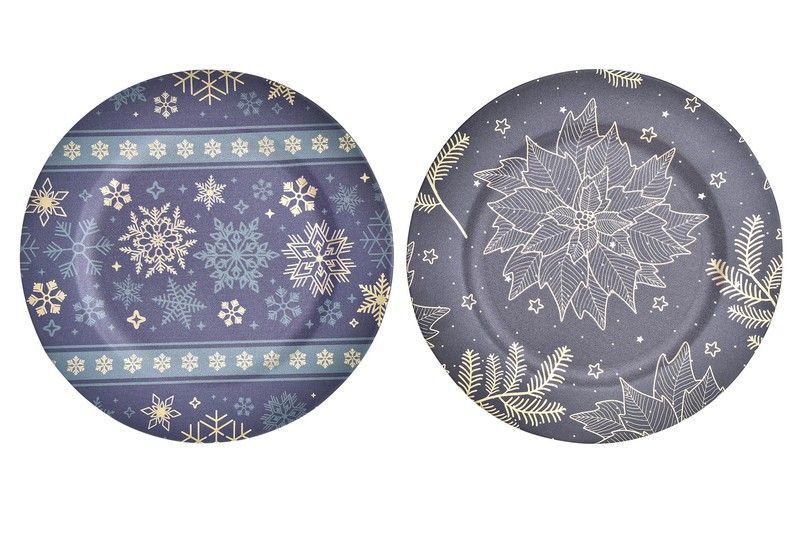 Centro de Mesa Bajoplato Navidad Flor 33 cms diametro