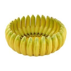 Centro de Mesa de loza en amarillo, Ø 38 x 14 cm | Banana Madeira