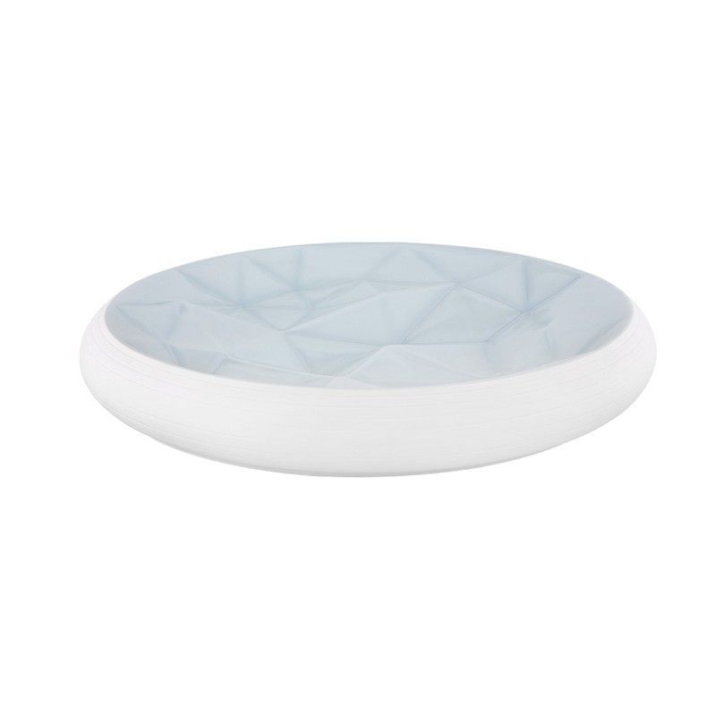 Centro de mesa de porcelana en azul celeste, Ø 40,8 x 6,4 cm | Precious
