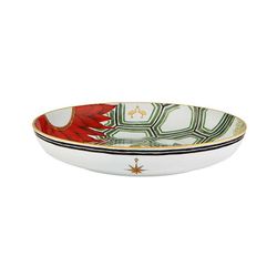 Centro de mesa de porcelana en multicolor, Ø 43,3 x 7,6 cm | Amazónia
