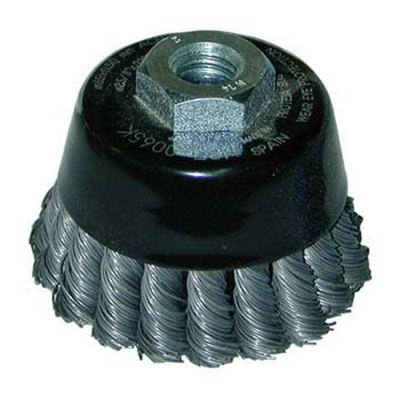 Cepillo de alambres trenzados para altas revoluciones (65 mm)