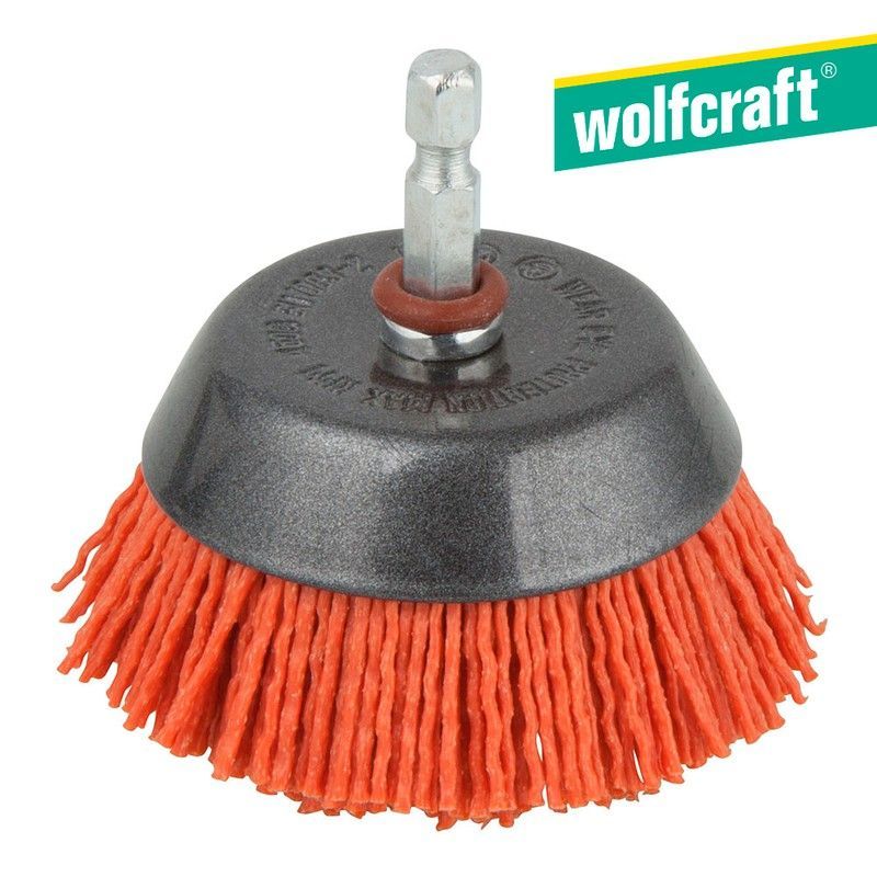 Cepillo De Copa De Nylon, Vástago Hexagonal 1/4" (6,35 Mm) 1506000 Wolfcraft