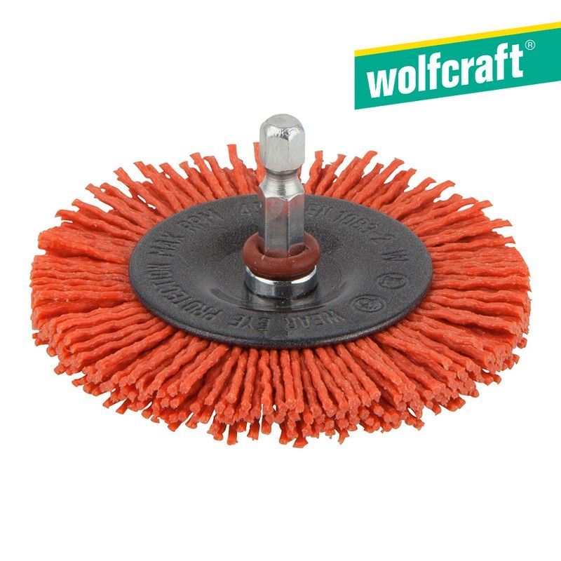 Cepillo De Disco De Nylon, Vástago Hexagonal 1/4" 75x10mm 1500000 Wolfcraft
