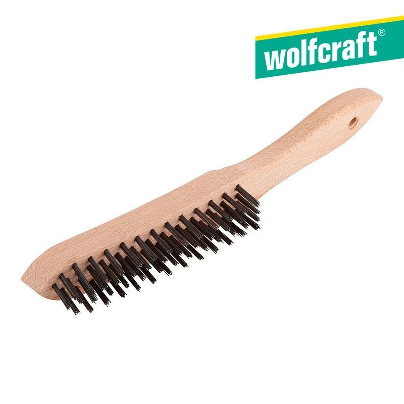 Cepillo Metálico De Mano, Acero, 4 Filas, Mango De Madera 2722000 Wolfcraft