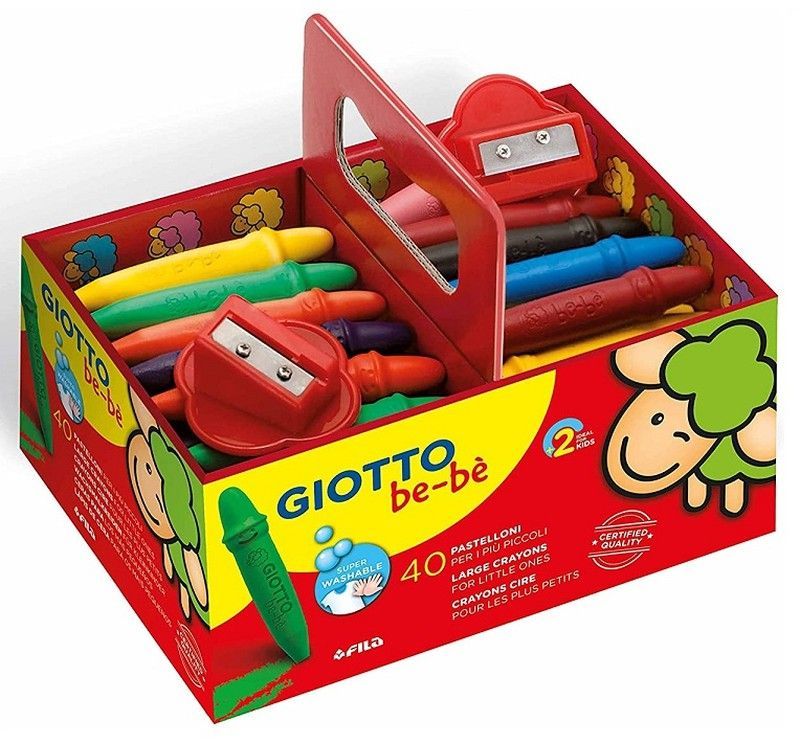 Ceras color GIOTTO Be-bé Schoolpack 40 und + 2 sacapuntas