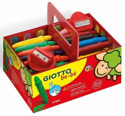 Ceras color GIOTTO Be-bé Schoolpack 40 und + 2 sacapuntas
