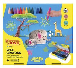 Ceras triangulares JUMBO EASY GRIP caja económica 300 ceras surtidas