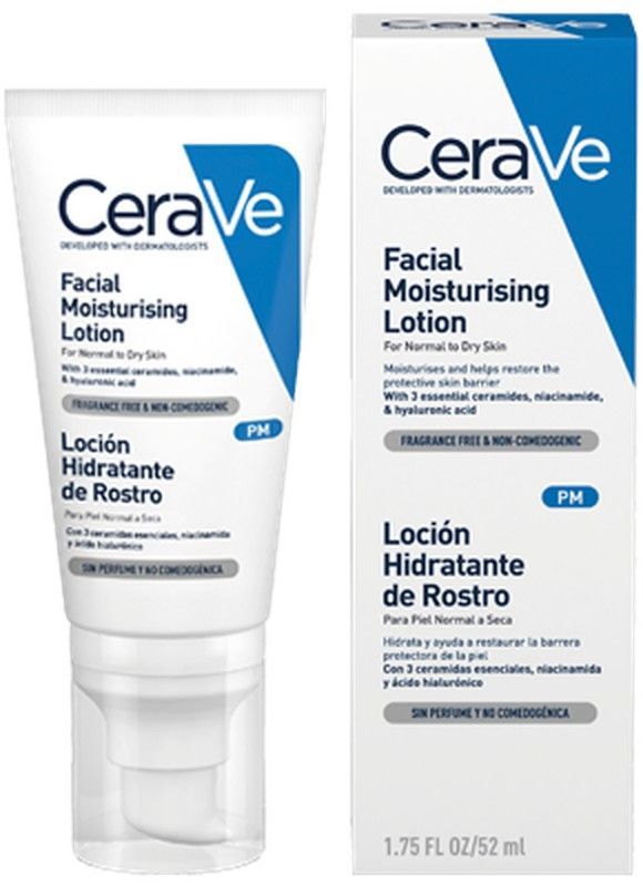 CeraVe Loción Hidratante De Rostro envase de 52 mL