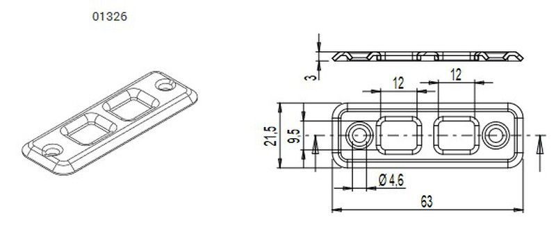 Cerradero de suelo inox.
