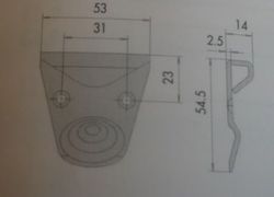 Cerradero de suelo P/antipánico - Negro.
