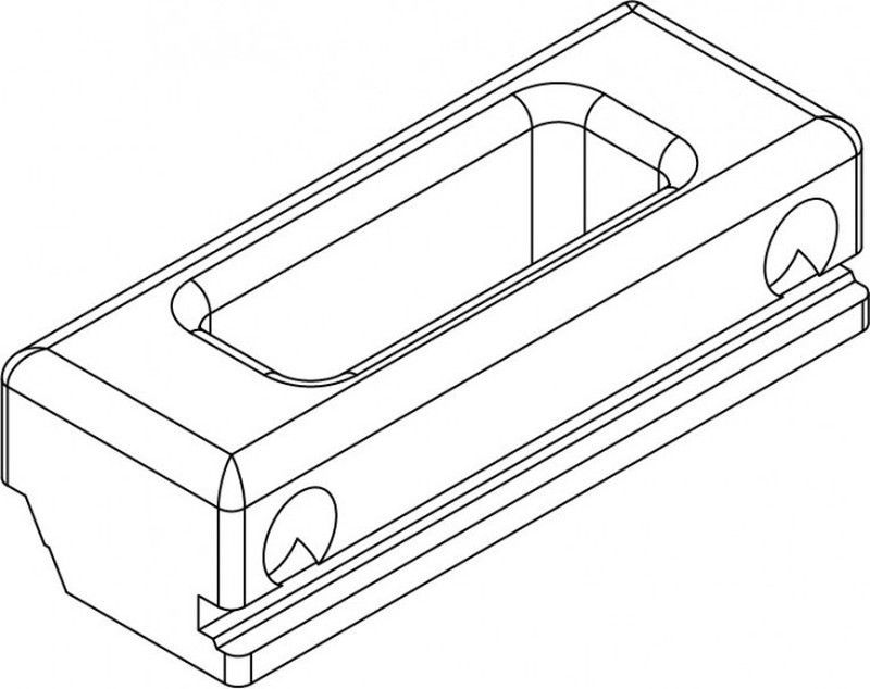 Cerradero doble hoja nylon (negro)