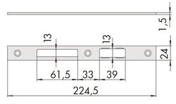 Cerradero Plano Inox 200x25x3 para 46215