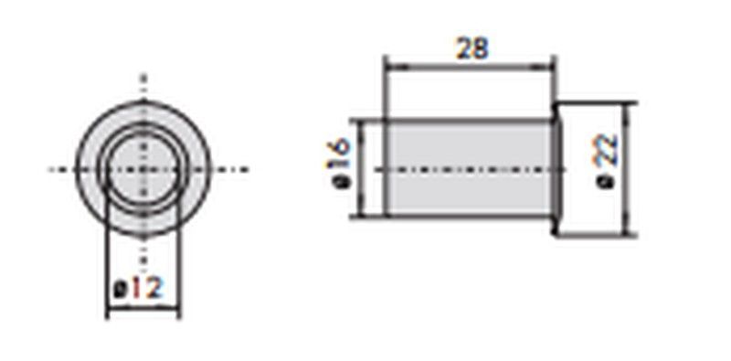 Cerradero suelo d.11mm con salvapolvo