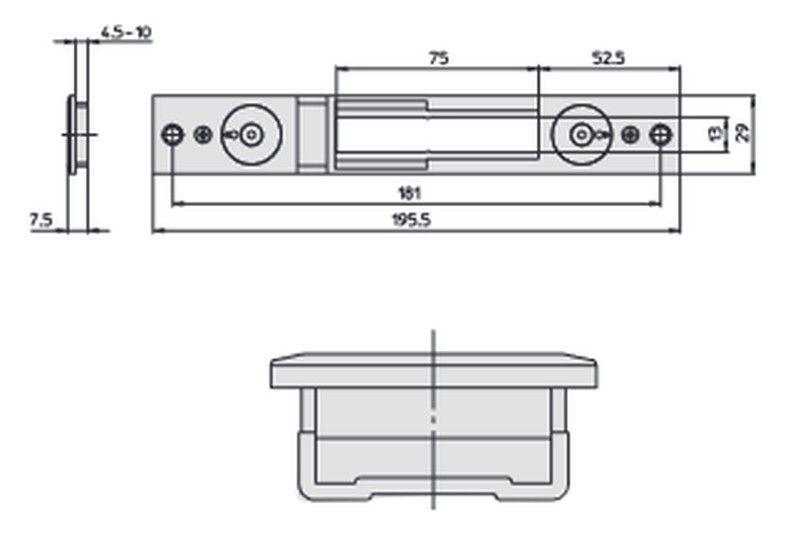 Cerradero Superior/Inferior Multitop 162.5x8x30