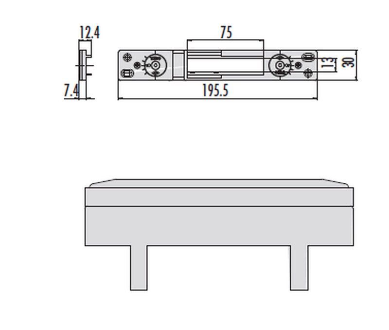 Cerradero Superior/Inferior Multitpunto Frente en U 162,5x30x10,2