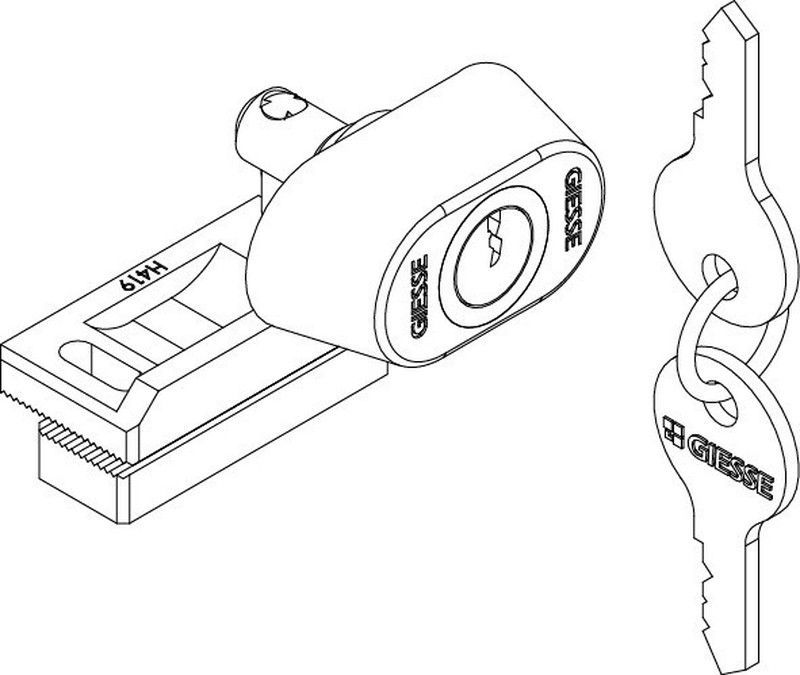 Cerradura condena apertura abatible (negro).