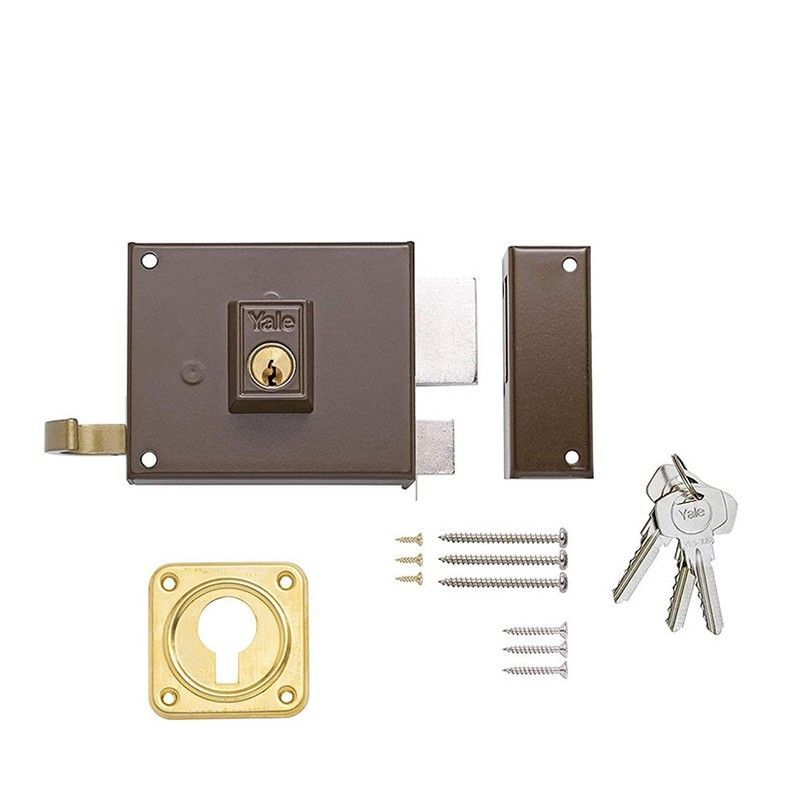 Cerradura De Sobreponer Níquel 125/100 Derecha Yale