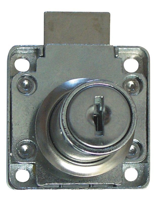 Cerradura de sobreponer para muebles Cerradura Muebles. 32M. Cromo Brillo.