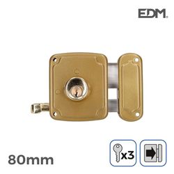 Cerradura derecha 80mm 3 llaves incluidas