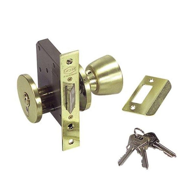 Cerradura embutir madera UCEM 5300P Cerradura Con Pomo, 50Mm