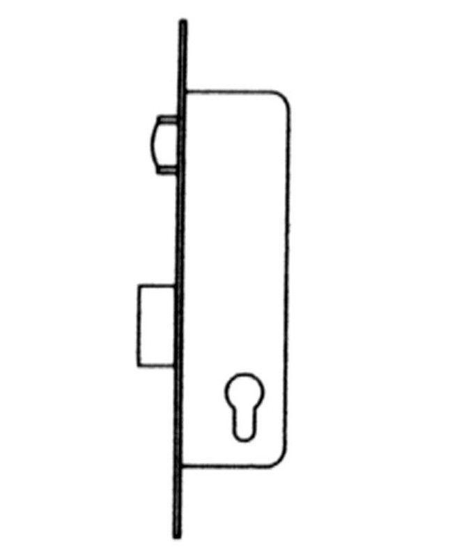 Cerradura Embutir Met Inox 20 MM