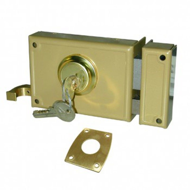 Cerradura sobreponer de picaporte y pestillo jis 12