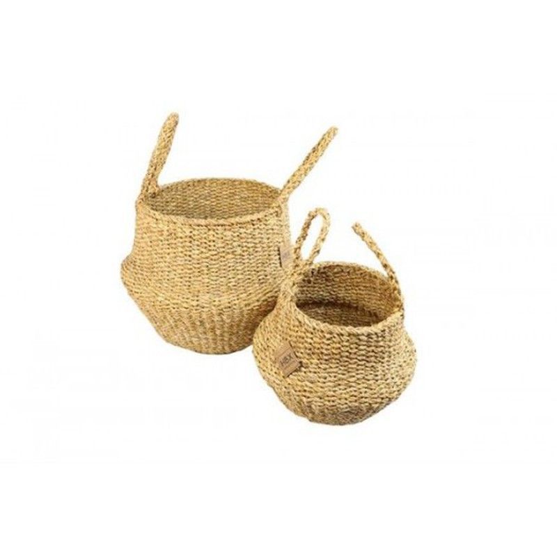 Cesta Cuerda Manatee + 2 Asas Diámetro 36-45 X H32Cm (2U.)