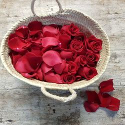Cesta Pétalos de Rosa Naturales