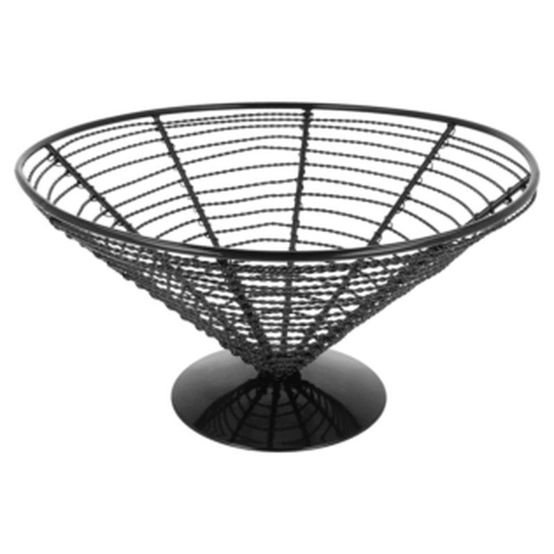 Cesta presentación acero negra 23 cm