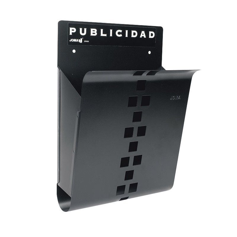 Cesta publicidad JOMA mod. 3 Cesta Public. Acero.Negro M. 25X9Xh37Cm.