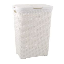 Cesto C/Tapa Natural Style 40l. Blanco