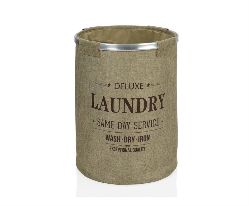 Cesto Para la Ropa Beige Ø39x55 cm