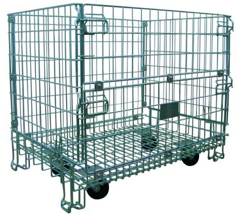 Cestón plegable reja con ruedas 5051