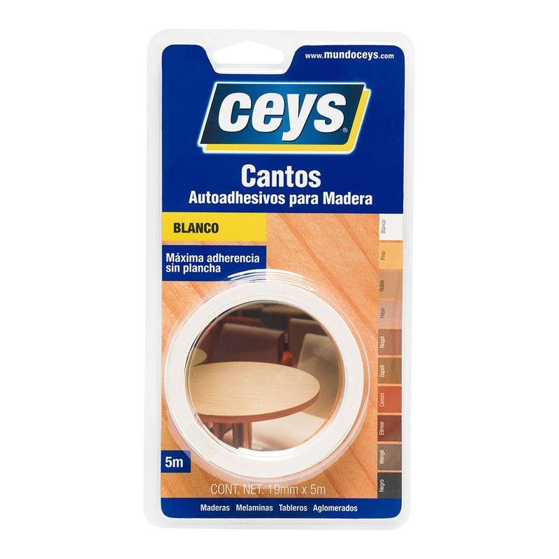 Ceys Canto Autoadhesivo Blanco Rollo 5m 850002