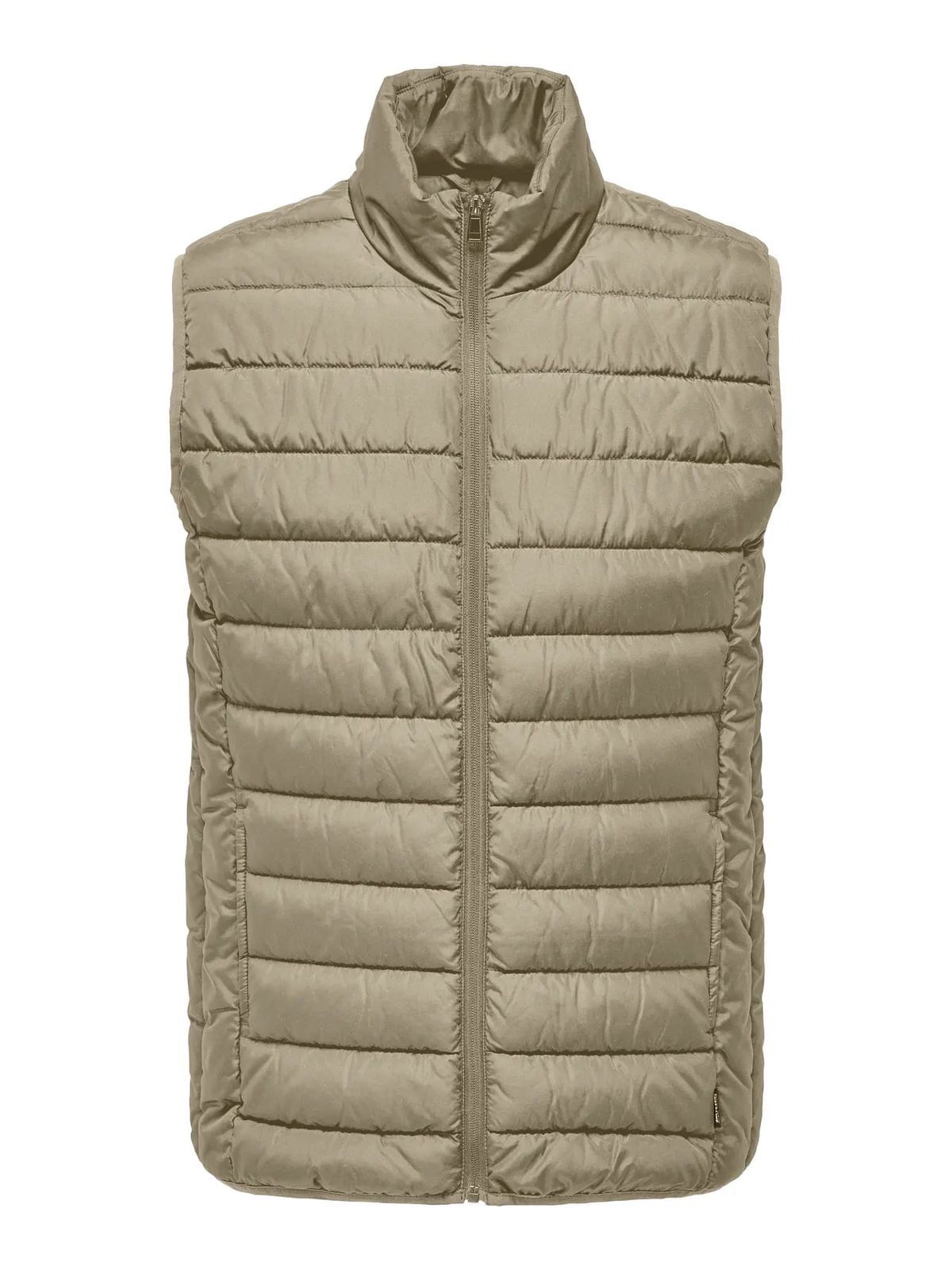 Chaleco alcochado con cremallera Only & Sons Desert Taupe