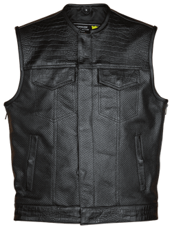 Chaleco cuero perforado