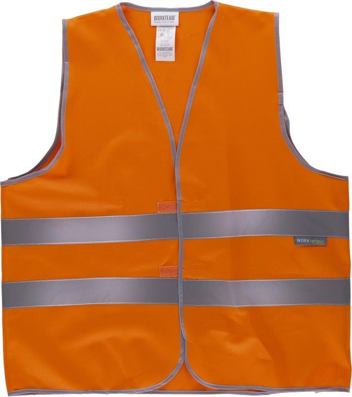 Chaleco de alta visibilidad con cierre adaptable Naranja