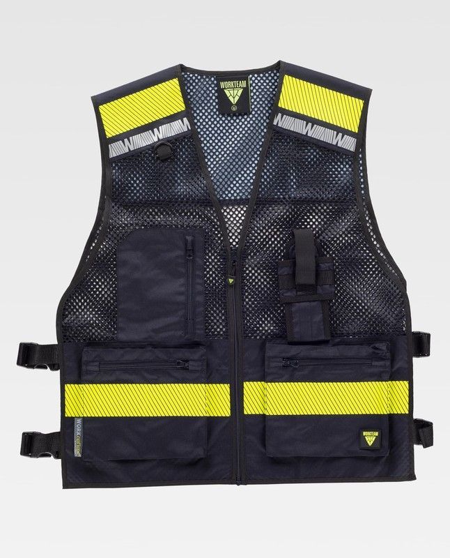 Chaleco de color Marino+Amarillo fluor