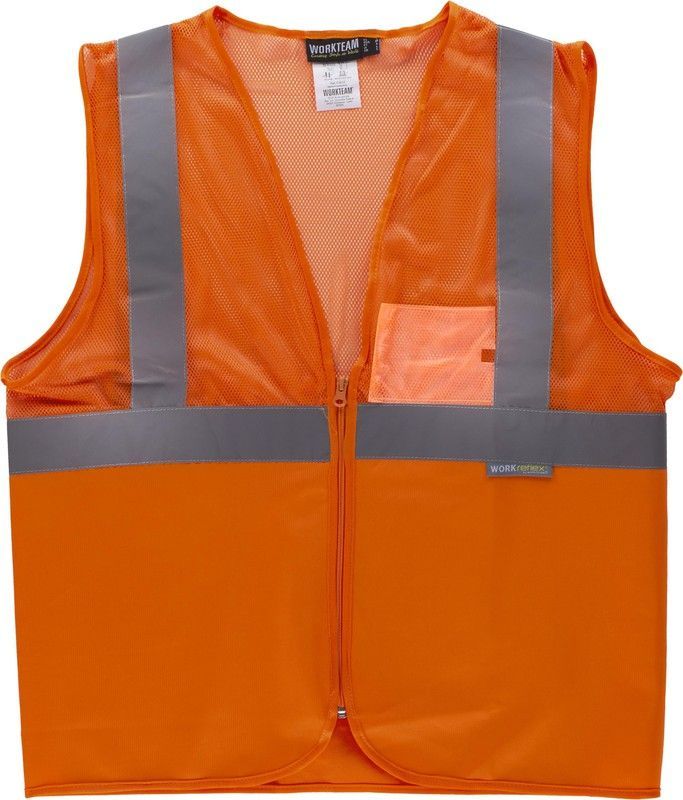 Chaleco de rejilla de alta visibilidad Naranja