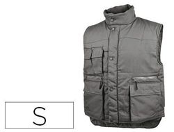 Chaleco Deltaplus Multibolsillos con Cremallera Cintura Elastica Protege Riñones Gris Verde Talla S